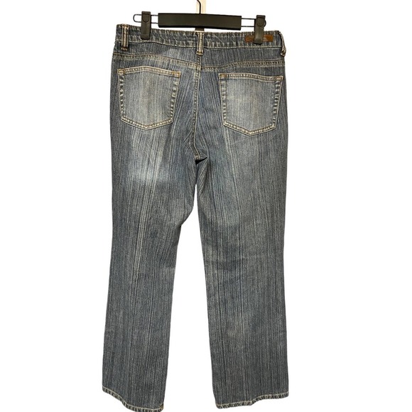 Taylor Marcs Jeans 6 Med Wash High Waist Straight Leg Denim Cotton Blend Blue - Picture 2 of 3
